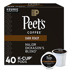 Peet's Coffee &amp; Tea Major Dickason's Blend K-Cups, 0.44 oz, 40/Box (24306979)