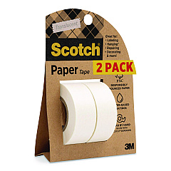 Scotch Paper Tape, 3/4" x 600", White, 2/Pack (8142PSR)