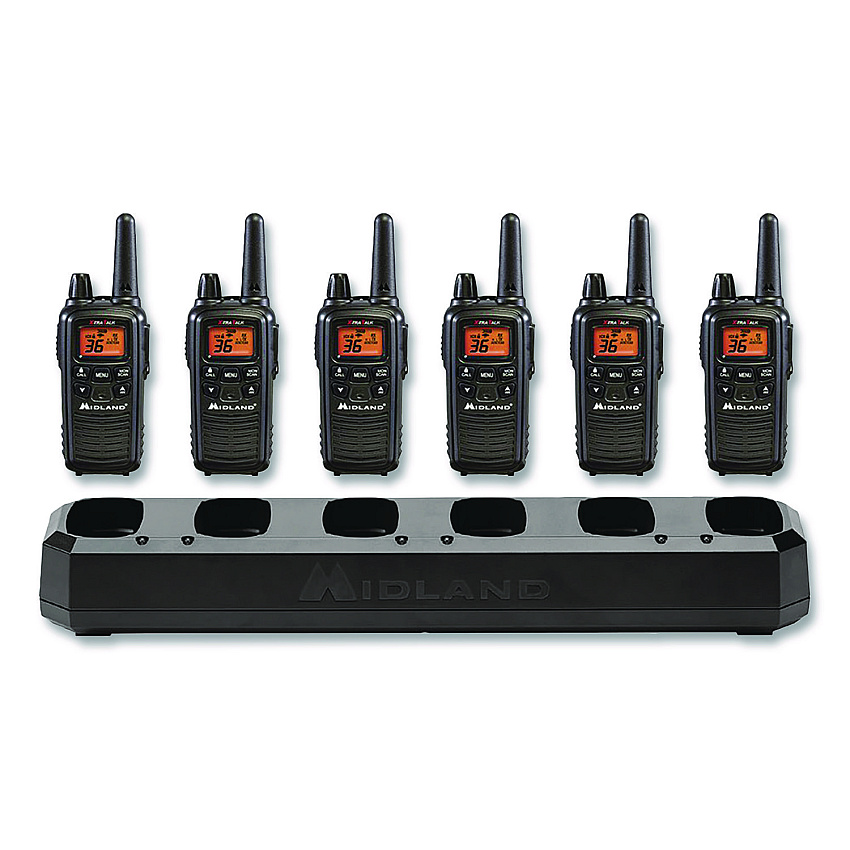 Midland Biztalk Two-Way Business Radio Bundle, 36 Channels, 6/Pack (LXT600BBX6)