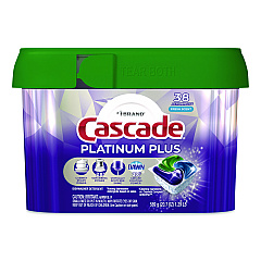 Cascade Platinum Plus ActionPacs Dishwasher Detergent Pods, Fresh Scent, 20.7 oz Tub, 38/Pack (06157PK)