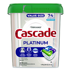 Cascade ActionPacs, Fresh Scent, 38.6 oz Tub, 74/Pack (12052)