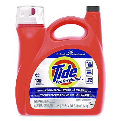 Tide Commercial HE Liquid Laundry Detergent, 129 Loads, 170 oz Bottle with Dispensing Tap (13946)
