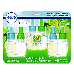Febreze PLUG Air Freshener Refills, Gain Original, 0.87 oz, 3/Pack (54341EA)