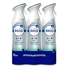 Febreze AIR, Heavy-Duty Crisp Clean, 8.8 oz Aerosol Spray, 3/Pack (74601)