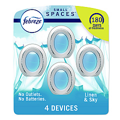 Febreze smallSPACES, Linen and Sky, 0.25 oz, 4/Pack (2572)