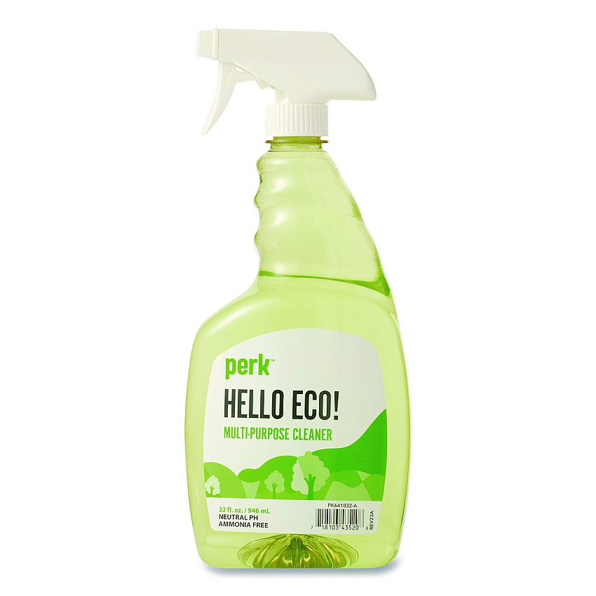 Perk Hello Eco Multi-Purpose Cleaner, Citrus Scent, 32 oz Spray Bottle (PK641032ACC)