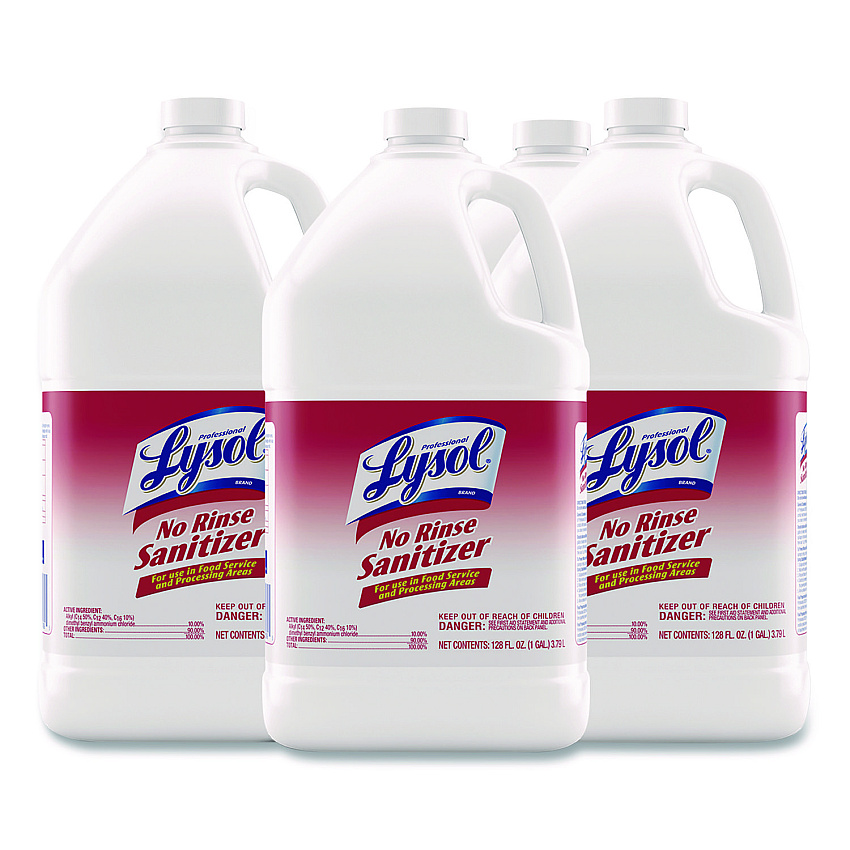 Lysol No-Rinse Sanitizer Concentrate, Unscented, 128 oz Bottle (3624174389)