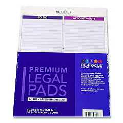 Re-focus the Creative Office Premium Legal Pads To-Do/Appointment Lists, List Format, (30) Light Purple/Dark Purple/White Marble 8.5 x 11 Sheets, 2/Pack (PINKLEGALPAD)
