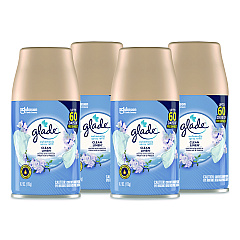 Glade Automatic Air Freshener, Clean Linen, 6.2 oz Can, 4/Pack (333368)
