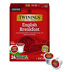 TWININGS Tea K-Cups, English Breakfast. 0.11, 24/Box (TNA85780)