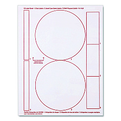 Verbatim Inkjet Media Labels, Matte White, 50 Sheets/Pack (71126)