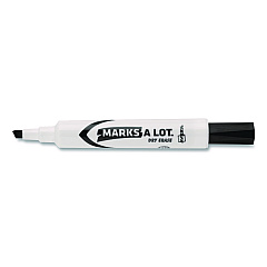 Avery MARKS A LOT Desk-Style Dry Erase Markers, Broad Chisel Tip, Black (24408EA)