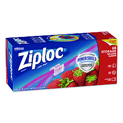 Ziploc Slider Storage Bags, Gallon, 9.5" x 2.63" x 10.56", Clear, 68 Bags (316489EA)