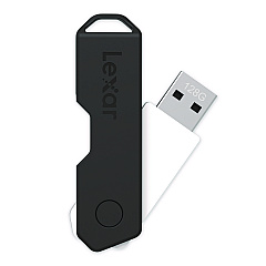 Lexar Twist Turn2 USB 2.0 Flash Drive, 128 GB, Black (24388081)
