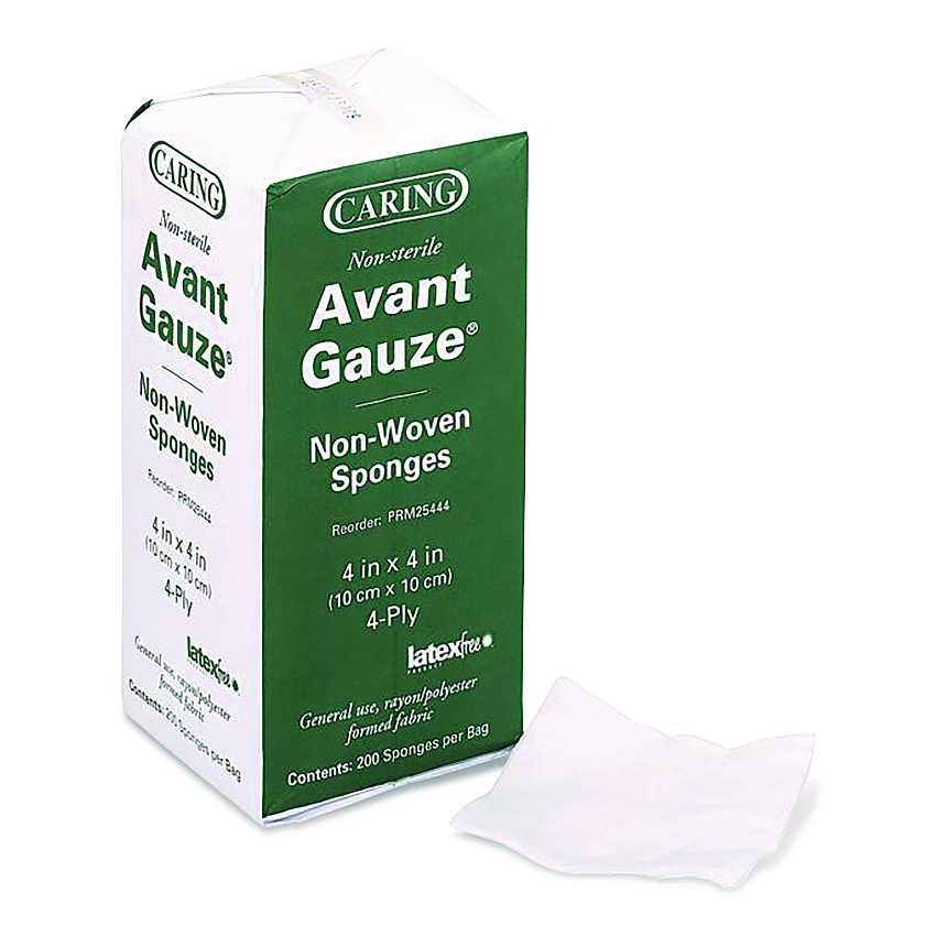 Medline Non-Woven Gauze Sponges, Non-Sterile, 4-Ply, 4 x 4, 200/Box (PRM25444)