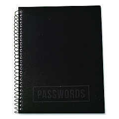 Re-focus the Creative Office Small/Mini Password Log Book, User-Name/Password Format, Black Cover, (60) 7 x 5.5 Sheets (SMBLKPWBOOK)