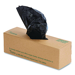 Tatco Dog Waste Bags, Open-Face, 0.5 gal, 8" x 13", Black, Perforated Roll, 200 Bags/Roll, 10 Rolls/Carton (28600)