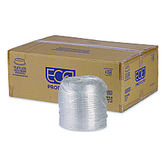 Eco-Products 100% Recycled Content Round Plate Lids, Plastic, 9" dia x 1.5" h, Clear, 300/Carton (EPP013LID)