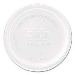 Eco-Products Compostable Clear PLA Plastic Portion Cup Lids, Fits 2 oz to 4 oz Portion Cups, Clear, 2,000/Carton (EPPCLID)