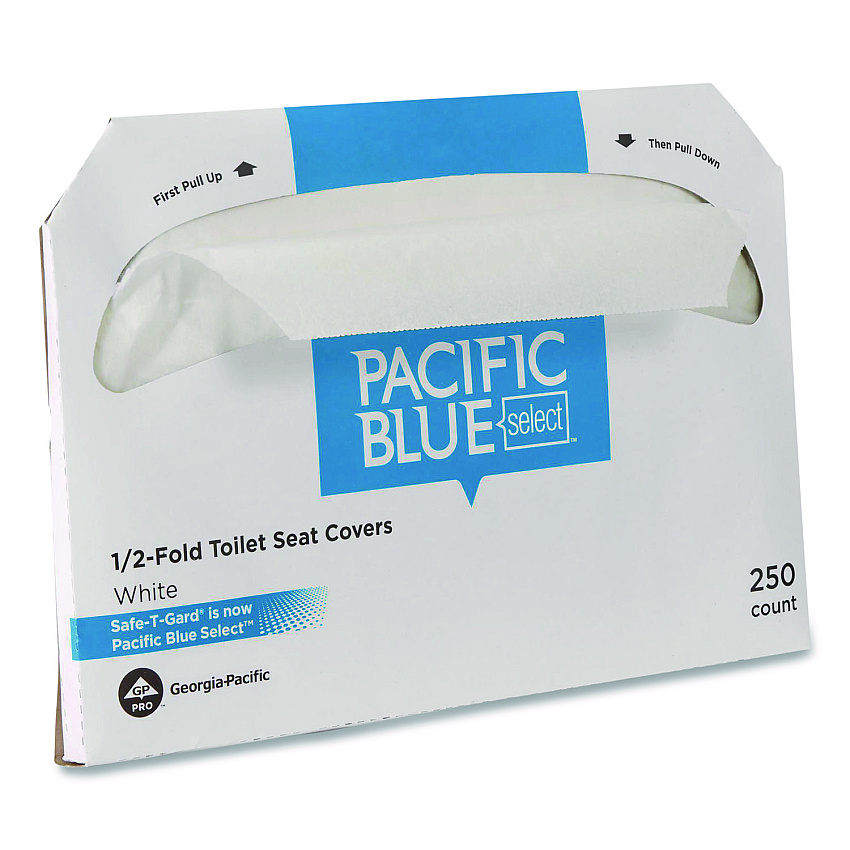 Georgia Pacific Professional Safe-T-Gard Half-Fold Toilet Seat Covers, Half-Fold, 14.5 x 17.44, White, 250/Pack, 4 Packs/Carton (47052)