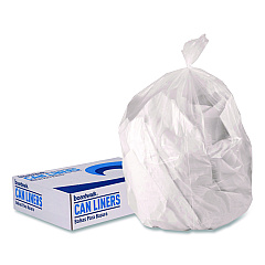 Boardwalk Low-Density Waste Can Liners, 16 gal, 0.5 mil, 24 x 32, Clear, Perforated Roll, 500/Carton (243205CL)