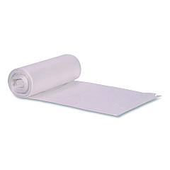 Boardwalk Low-Density Waste Can Liners, 33 gal, 0.65 mil, 33 x 39, Clear, Perforated Roll, 250/Carton (333965CL)