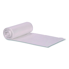 Boardwalk Low-Density Waste Can Liners, 60 gal, 0.9 mil, 38 x 58, Clear, Perforated Roll, 100/Carton (3858CL)