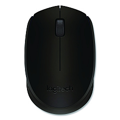 Logitech M170 Wireless Mouse, 2.4 GHz Frequency/33 ft Wireless Range, Left/Right Hand Use, Black (910004940)