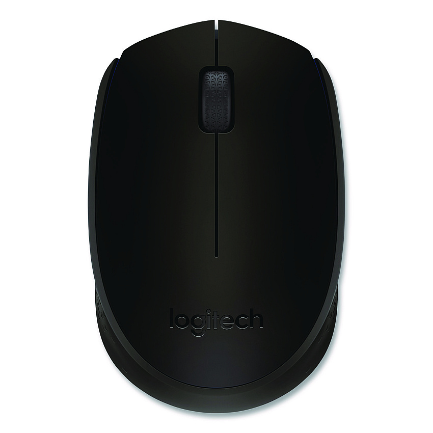Logitech M170 Wireless Mouse, 2.4 GHz Frequency/33 ft Wireless Range, Left/Right Hand Use, Black (910004940)