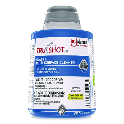 SC Johnson Professional TruShot 2.0 Glass and Multisurface Cleaner, Fresh Scent, 9 oz Cartridge, 4/Carton (379846)