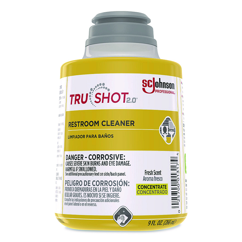 SC Johnson Professional TruShot 2.0 Restroom Cleaner, Fresh Scent, 9 oz Cartridge, 4/Carton (379844)