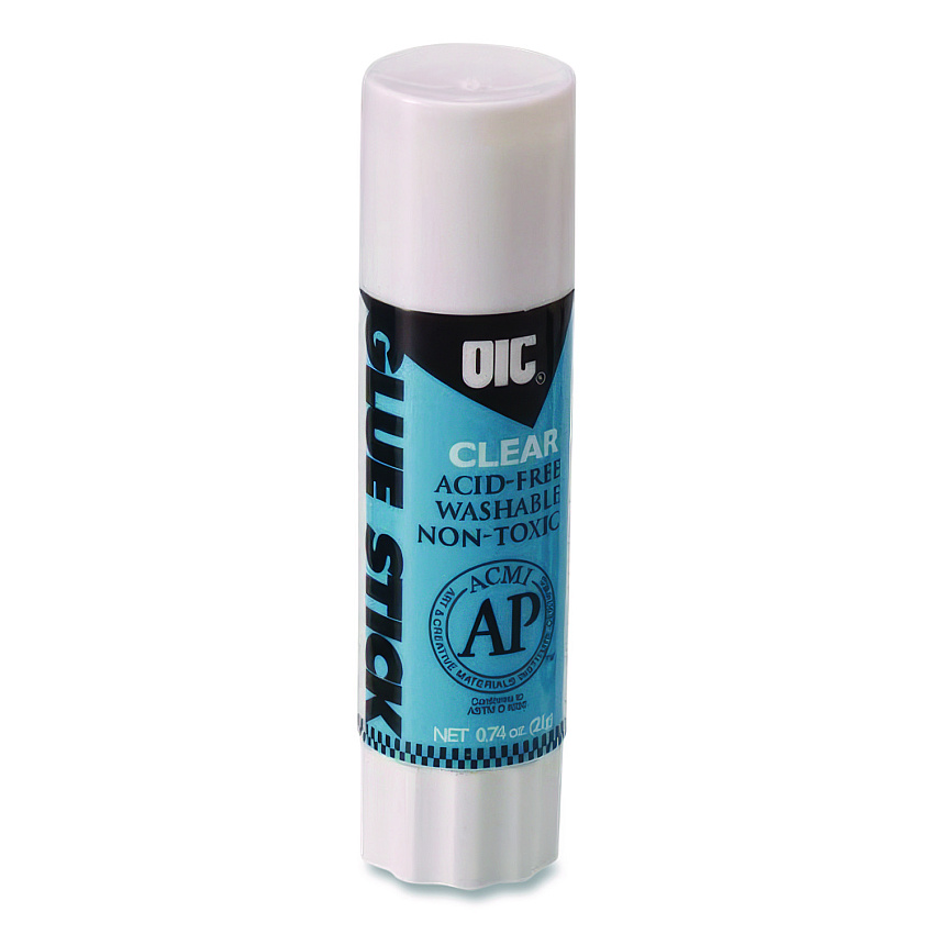 Officemate Glue Stick, 0.74 oz, Dries Clear (50002)