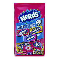 Nerds Variety Mix, 90 Pieces, Assorted Flavors, 2.6 lb Bag (FER08189)