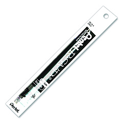Refill for Pentel R.S.V.P. Ballpoint Pens, Medium 1 mm Conical Tip, Black Ink, 2/Pack (BKL10A)