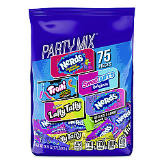 Ferrara Party Mix Stand-Up Bag, 75 Pieces, Assorted Flavors, 1.7 lb Bag (FER07938)