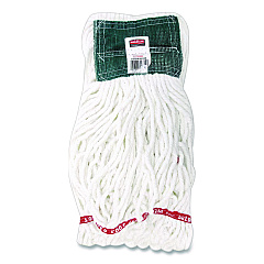 Rubbermaid Commercial Web Foot Shrinkless Wet Mop Head, 20 oz, 5" Headband, White (A25206WHI)