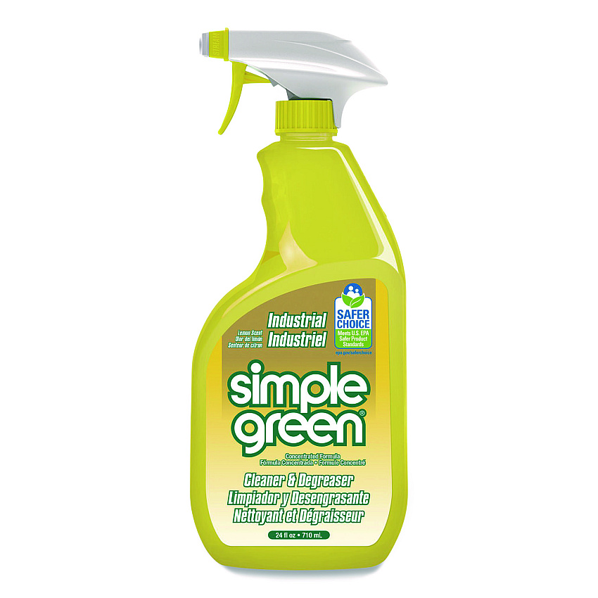 simple green Industrial Cleaner and Degreaser, Concentrated, Lemon, 24 oz Spray Bottle (14002EA)