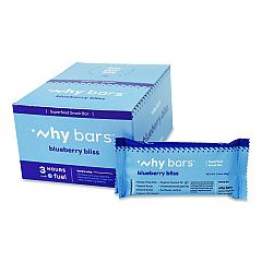 Why Bars Superfood Snack Bar, Blueberry Bliss, 2.04 oz Bar, 12/Box (WHY16209)