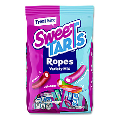 SweeTARTS Candy Treat-Size Ropes, Variety Mix, Assorted Flavors, 15 oz Bag (FER08072)