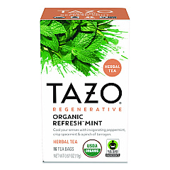 Tazo Tea Bags, Organic Refresh Mint, 16/Box (TAZ00350BX)