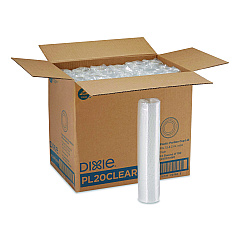 Dixie Plastic Portion Cup Lid, Fits 1.5 oz to 2 oz Cups, Clear, 100/Sleeve, 24 Sleeves/Carton (PL20CLEAR)