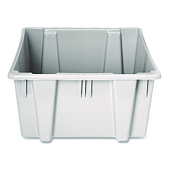 Rubbermaid Commercial Palletote Box, 11.97 gal, 1.6 cu ft, 15.5" x 19.5" x 13", Gray (FG172200GRAY)