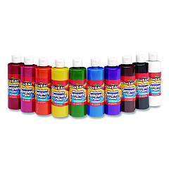 Cra-Z-Art Washable Tempera Paint, 10 Assorted Colors, 8 oz Bottle, 10/Pack (01610)