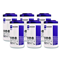 PDI Super Sani-Cloth Disinfecting Wipes, 15 x 7.5, Unscented, White, 75 Wipes/Canister, 6/Carton (P86984CT)