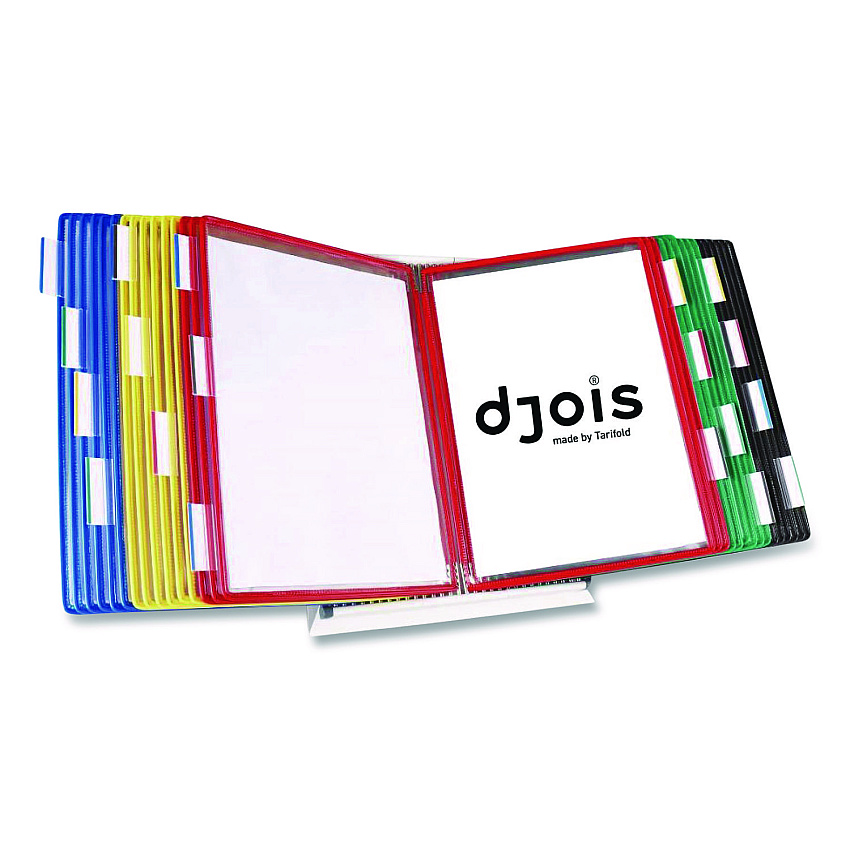 Tarifold Desktop Reference and Display System, 30 Panels with Assorted Borders, White Base (D293)