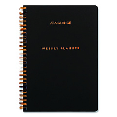 AT-A-GLANCE SignatureLiteAcademic Weekly Monthly Planners, 8 x 5, Black Cover, 12-Month (July to June): 2025 to 2026 (YP20LA05)