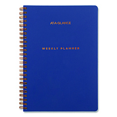 AT-A-GLANCE SignatureLiteAcademic Weekly Monthly Planner, Blue Cover, 12-Month (July to June): 2025 to 2026 (YP20LA20)