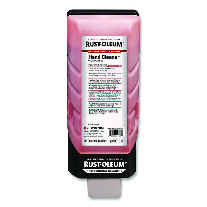 Rust-Oleum Professional Hand Cleaner With Pumice, Cherry Scent, 1 gal, 4/Carton (383463)