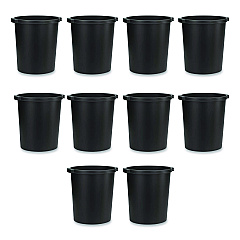 Tarifold Re-solution Commerical Waste Paper Bin, 4.5 gal, Plastic, Black, 10/Pack (2292860990)
