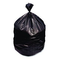 Heritage High-Density Waste Can Liners, 33 gal, 16 mic, 33 x 40, Black, Roll, 250/Carton (Z6640VKR01)